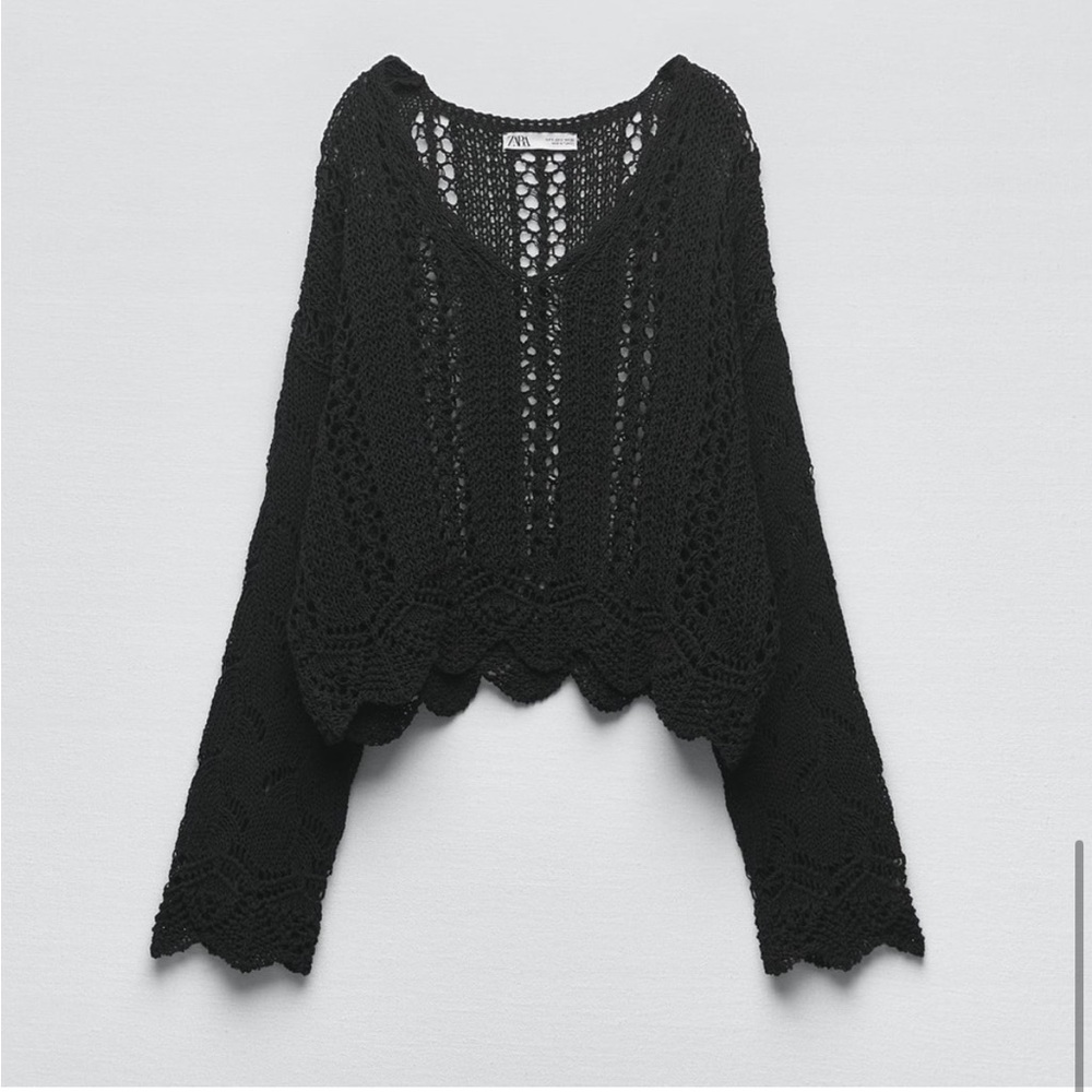 NWT Zara oversized open knit sweater - Picture 7 of 10